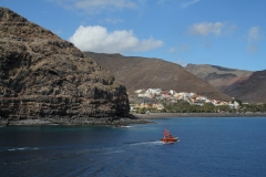 Der Hafenlotse von La Gomera wurde gerade zur Fähre gebracht.